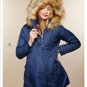 Modern eternity maternity coat